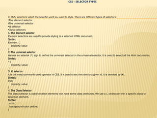 CSS – CASCADING STYLE SHEET - MY_PPT.pptx