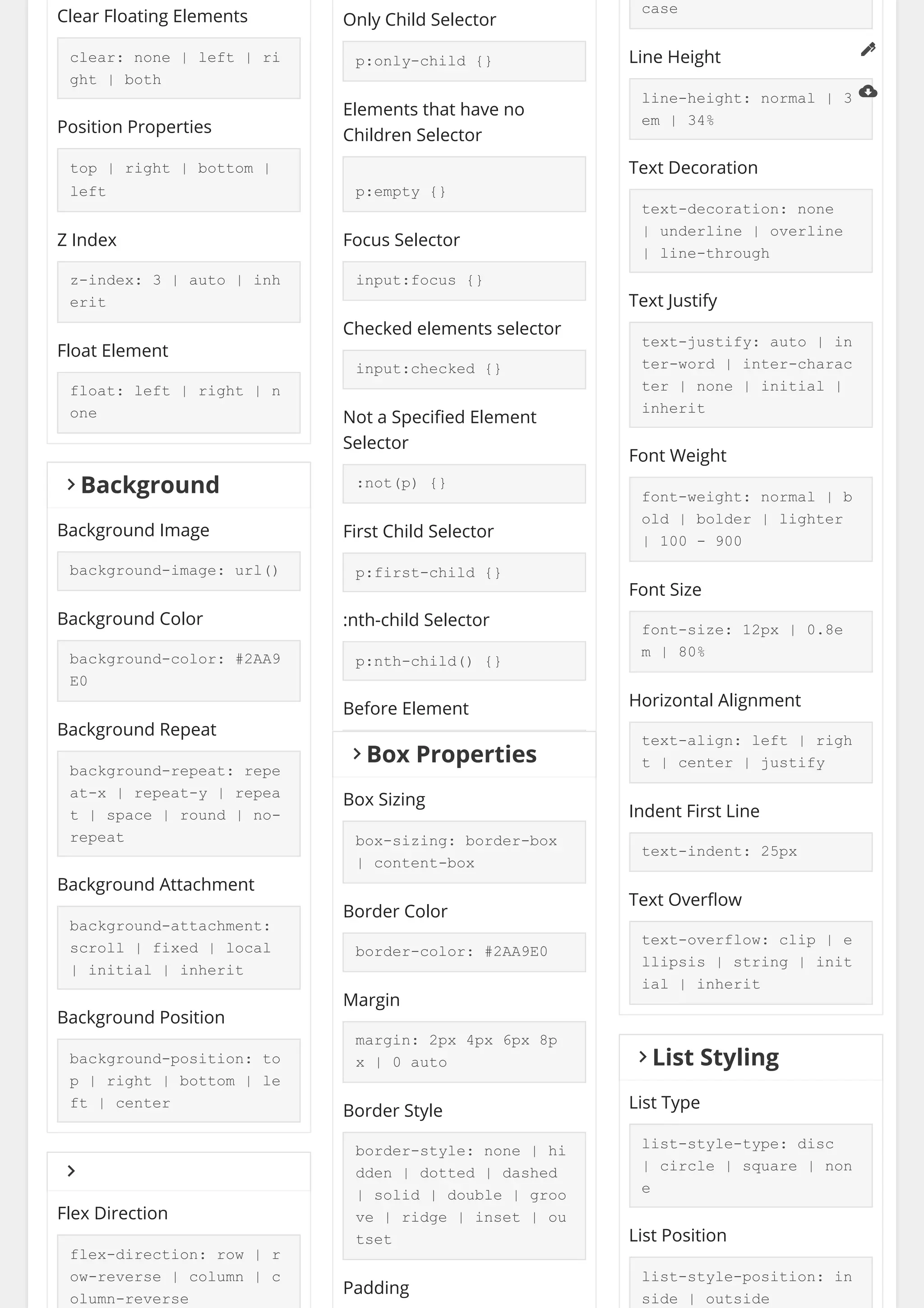 Css cheat sheet | PDF