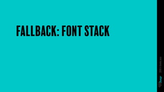 FONTSTACK
VARIABLEFONTS
2019©GiuliaLaco
font-family:
“Typeface VF”, “Typeface”, Helvetica, sans-serif;
Static
webfont
webs...