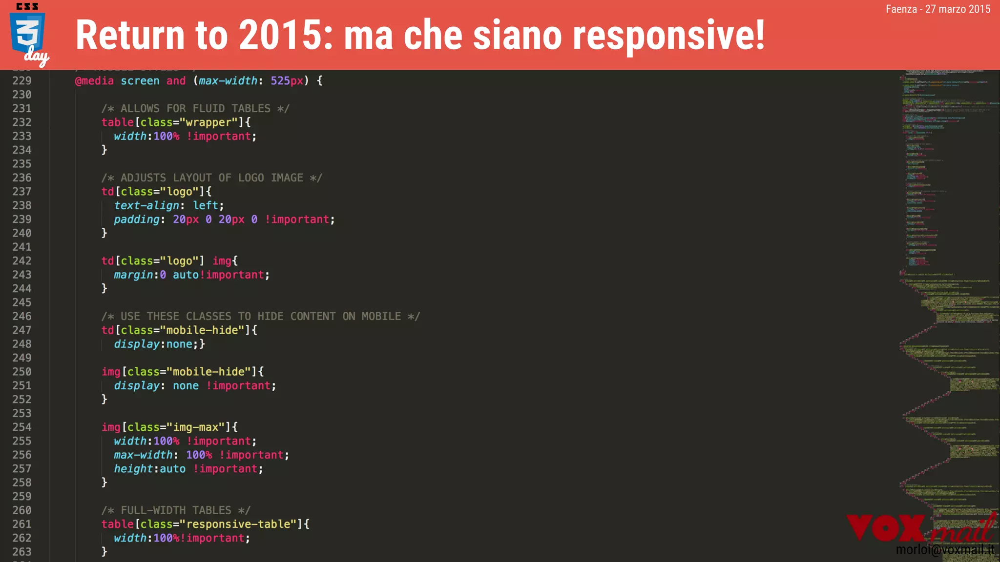 Faenza - 27 marzo 2015
morloi@voxmail.it
Return to 2015: ma che siano responsive!
 