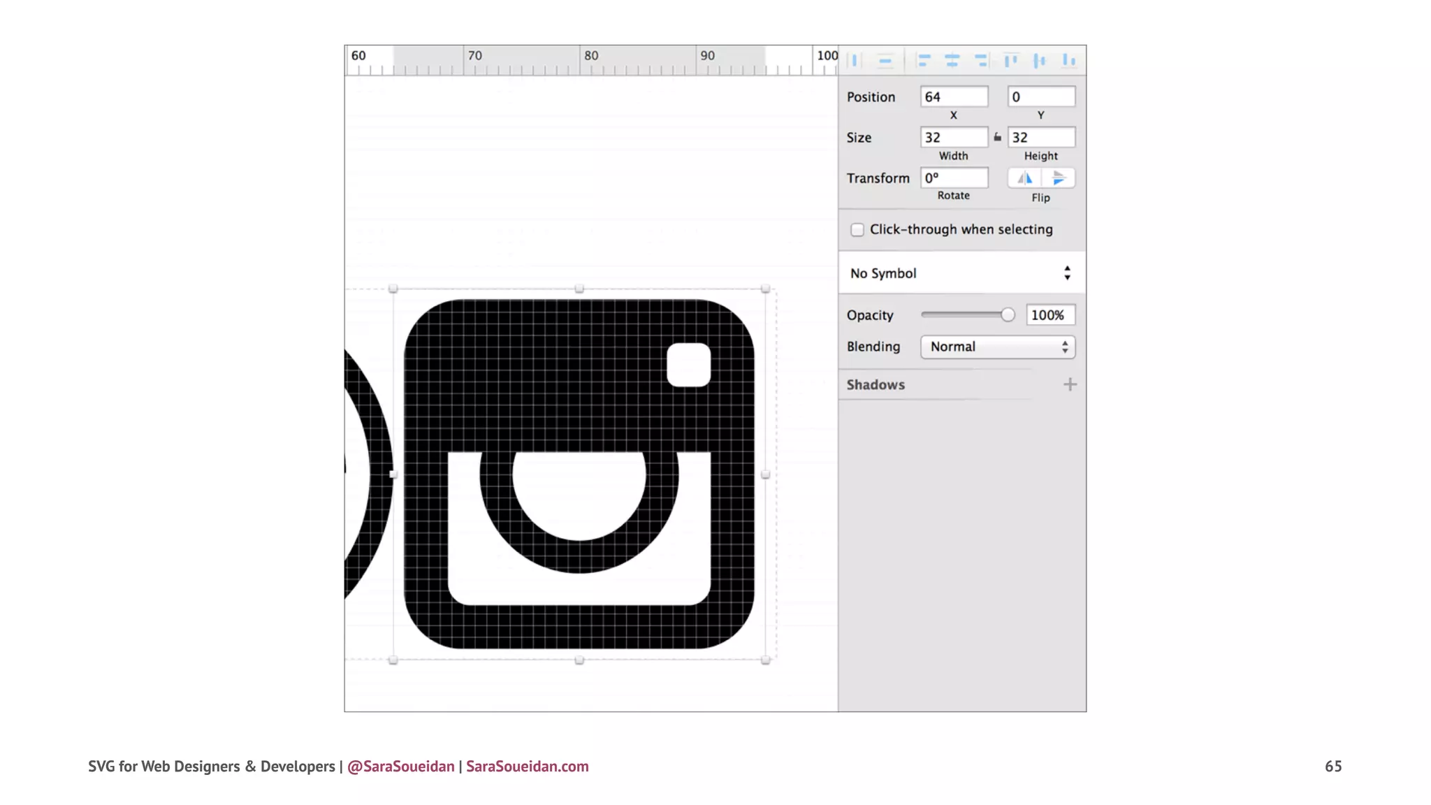 SVG for Web Designers & Developers | @SaraSoueidan | SaraSoueidan.com 65
 