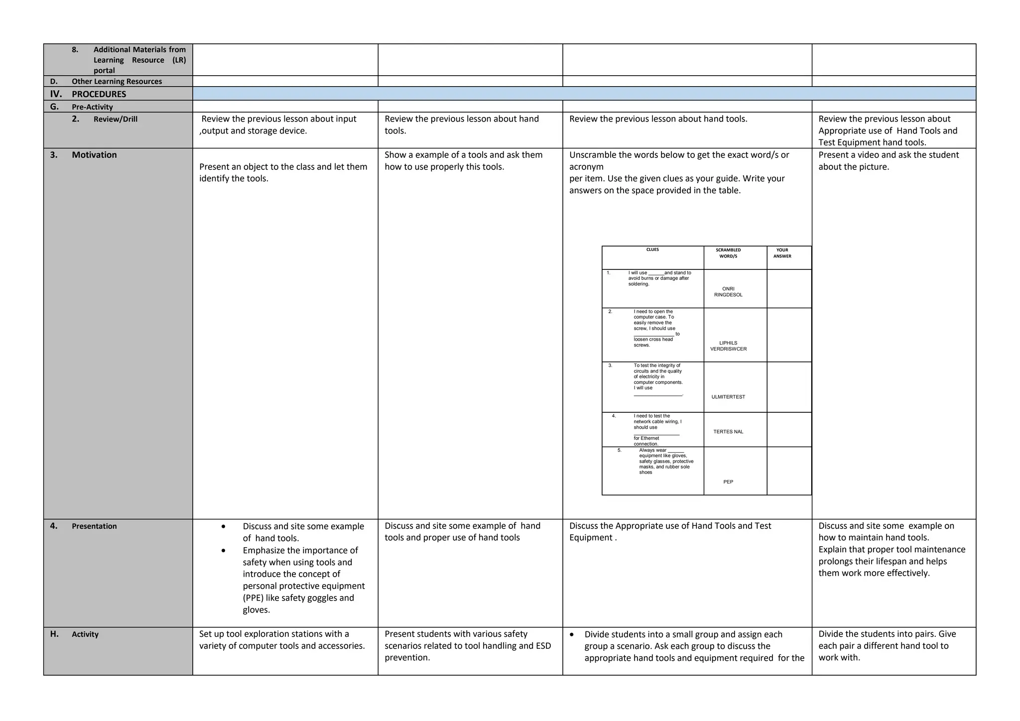 COMPUTER SYSTEM SERVICING DAILLLY LESSON | DOCX