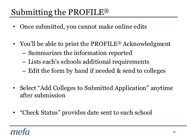 Css financial aid profile