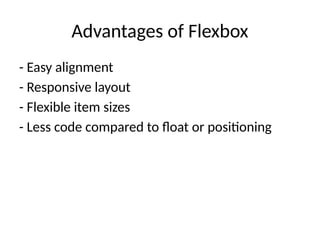 Comprehensive Guide to CSS Flexbox for Responsive Web Design | PPTX