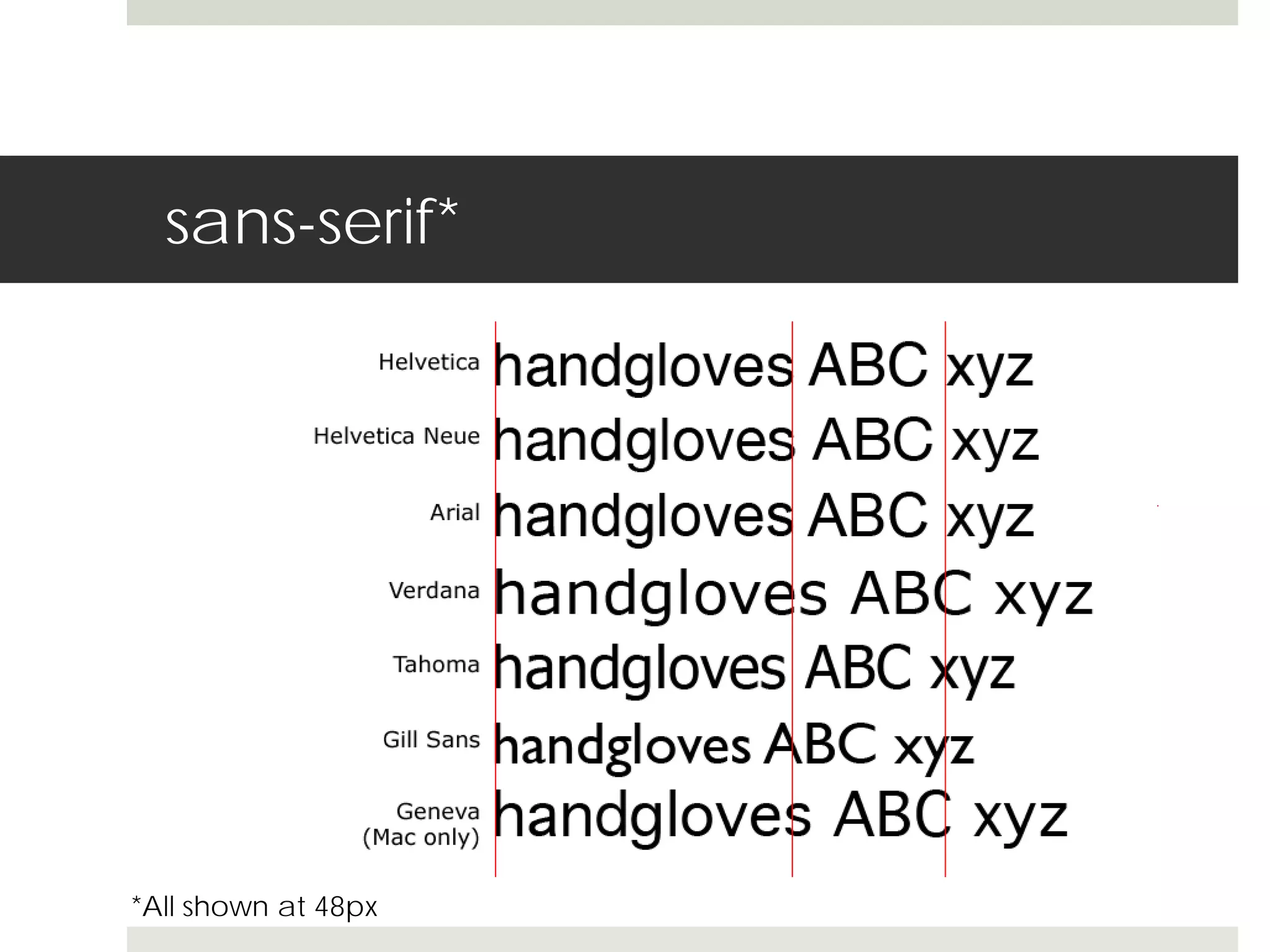 sans-serif*




*All shown at 48px
 