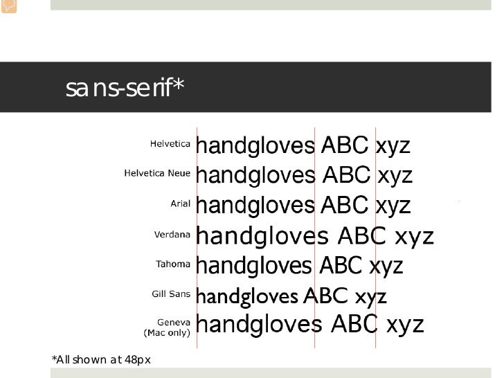 Font-families in CSS