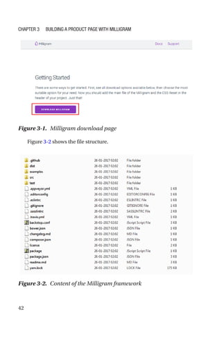 42
Figure 3-2 shows the file structure.
Figure 3-1.  Milligram download page
Figure 3-2.  Content of the Milligram framework
Chapter 3 Building a Product Page with Milligram
 