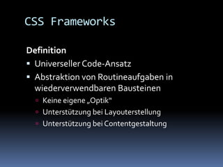 Css Frameworks - Ein Überblick (04/2008)