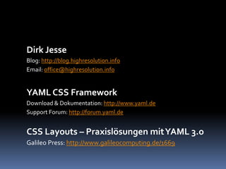 Css Frameworks - Ein Überblick (04/2008)