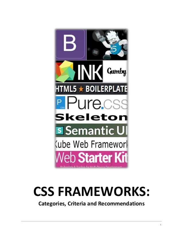 CSS Frameworks: Categories, Criteria and Recommendations