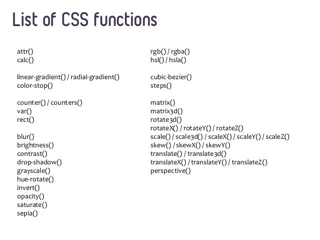 CSS Functions
