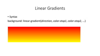 Css gradients | PPT