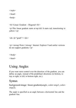 CSS gradients | DOCX