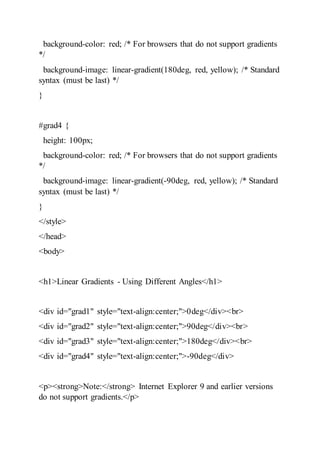 CSS gradients | DOCX