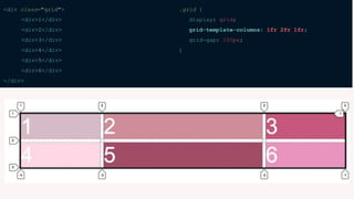 <div class="grid">
<div>1</div>
<div>2</div>
<div>3</div>
<div>4</div>
<div>5</div>
<div>6</div>
</div>
.grid {
display: grid;
grid-template-columns: 1fr 2fr 1fr;
grid-gap: 100px;
}
 