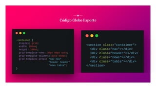 Código Globo Esporte
 