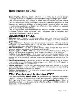 Css handouts (recovered) | PDF