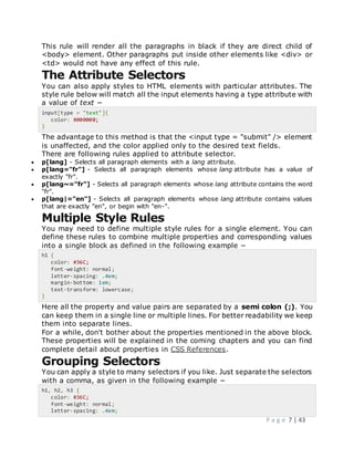 Css handouts (recovered) | PDF