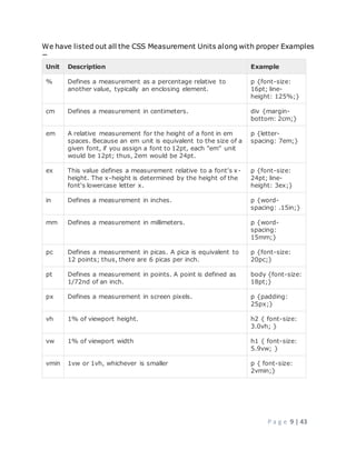 Css handouts (recovered) | PDF