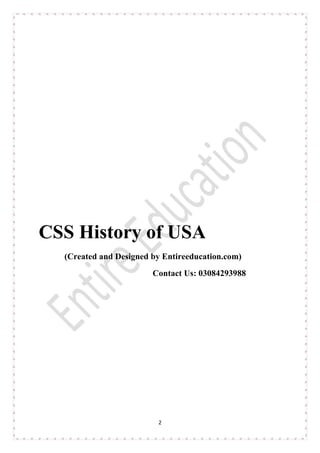 CSS History of USA | PDF | North America Travel | Travel Locations