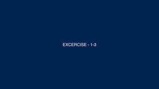 EXCERCISE - 1-3
 