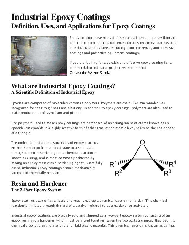 CSS industrial epoxy coatings pdf