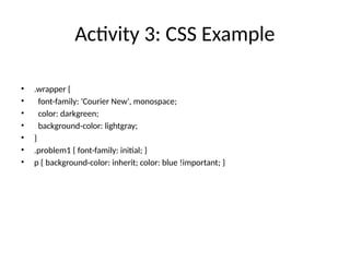CSS_Inheritance_Activities.pptxcvbdfbbbbvvc | PPTX