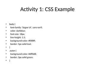 CSS_Inheritance_Activities.pptxcvbdfbbbbvvc | PPTX