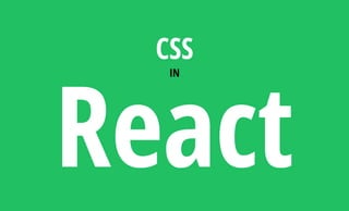 CSS
IN
React
 