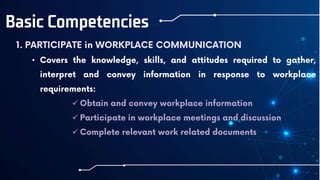 Basic Competencies
•



 