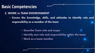 Basic Competencies
•



 