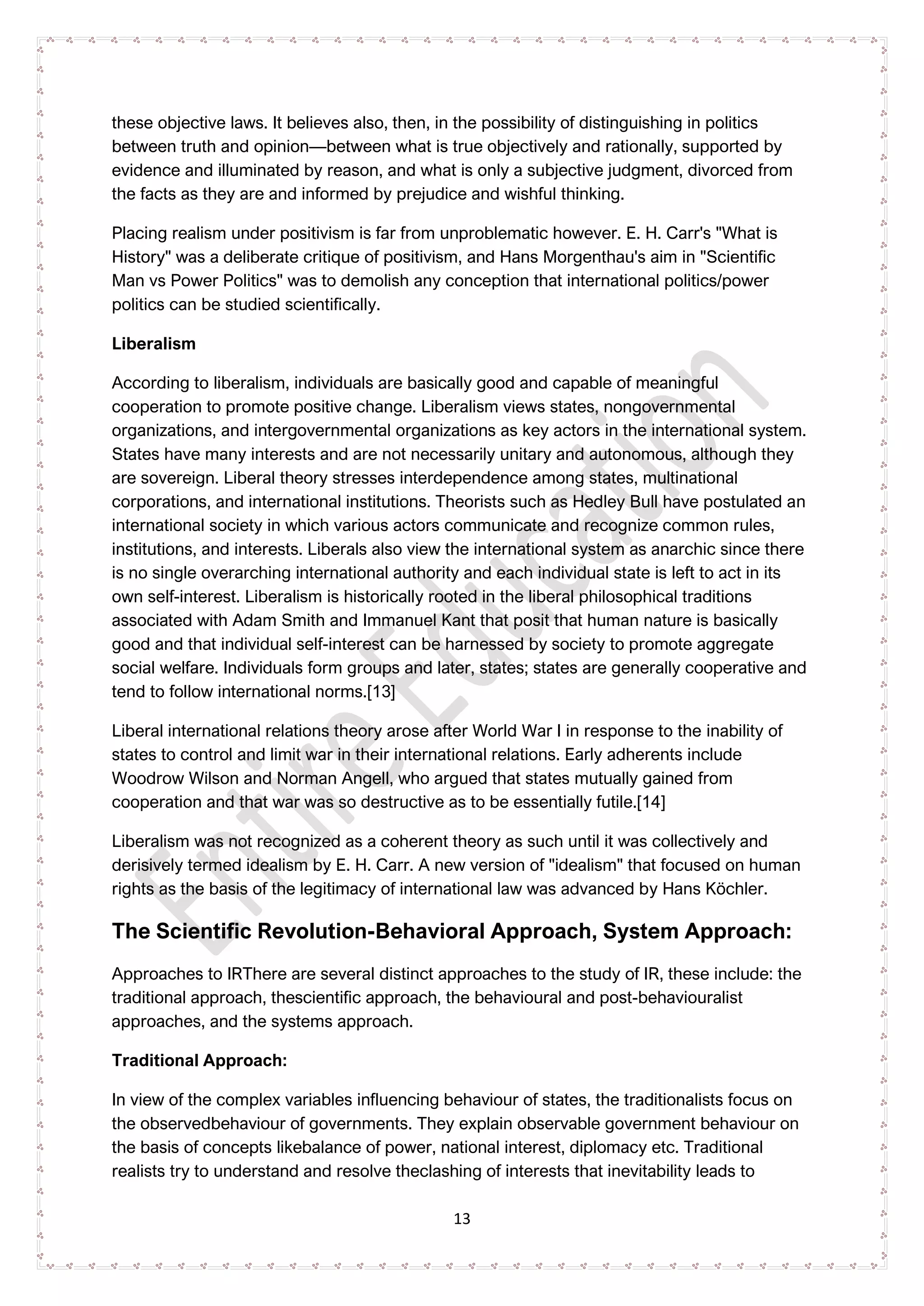 CSS International Relations 2 Notes | PDF