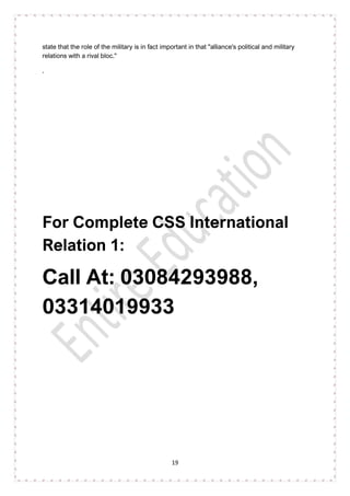 CSS International Relations 2 Notes | PDF