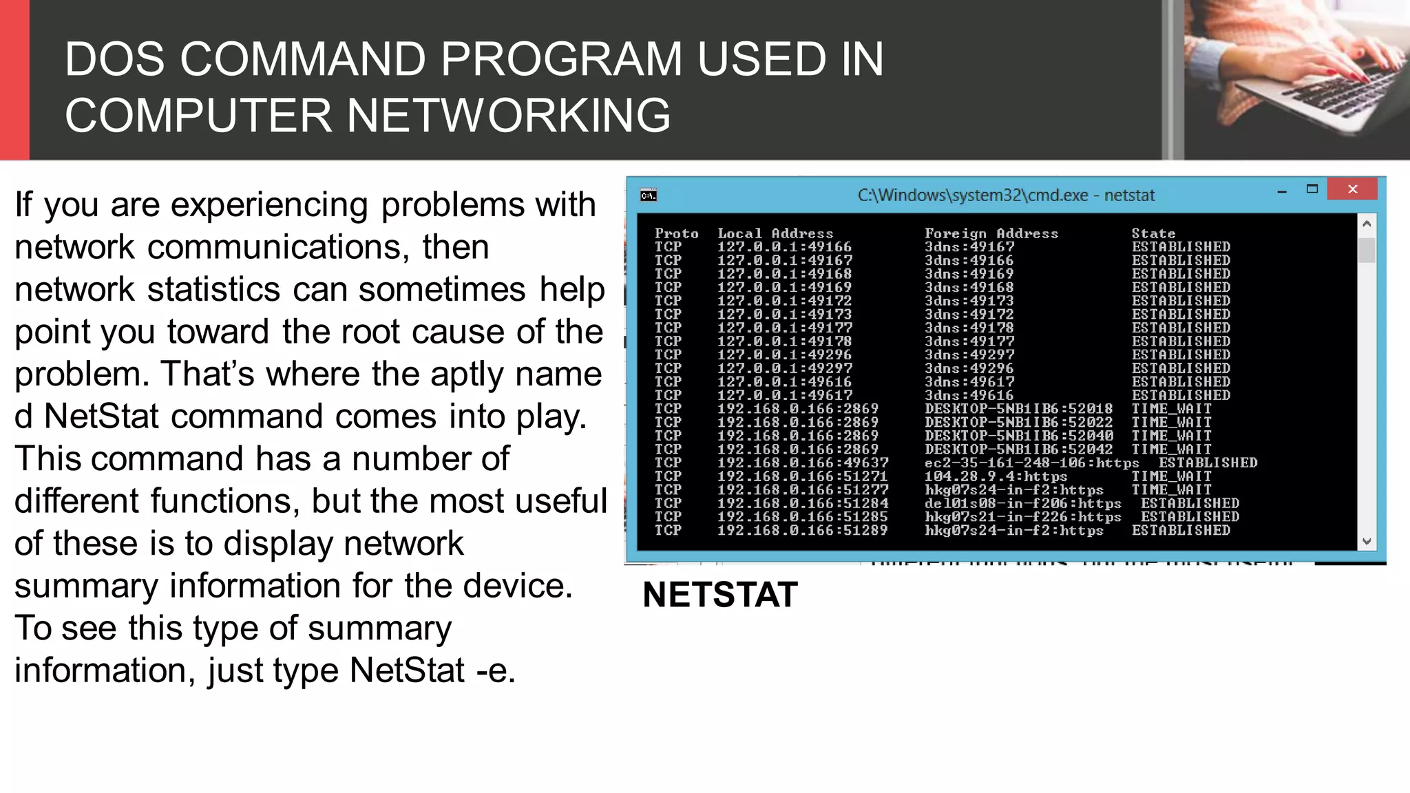 CSS L17 - DOS COMMANDS IN COMPUTER NETWORKING | PPT