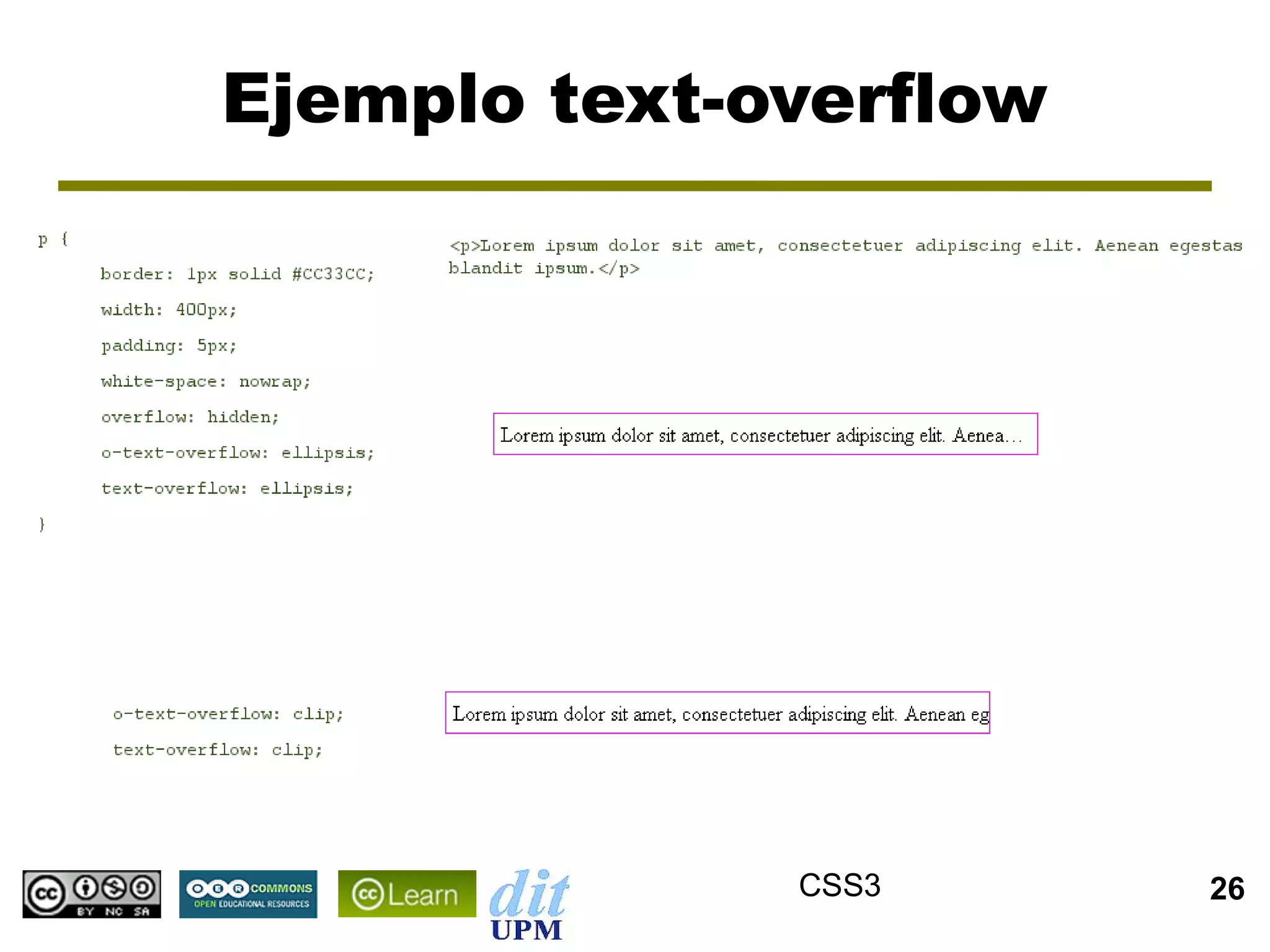 Ejemplo text-overflow




              CSS3      26
 