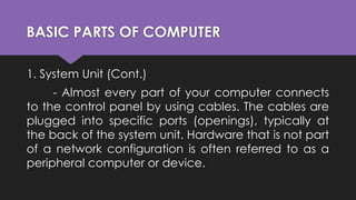 CSS Quarter 1 LESSON 2 - BASIC PARTS OF COMPUTER. | PPTX