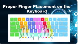 Proper Finger Placement on the
Keyboard
 