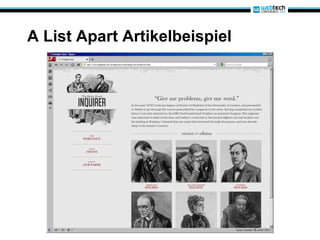 A List Apart Artikelbeispiel 