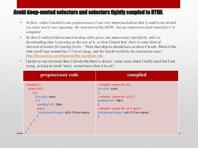 Css methods architecture