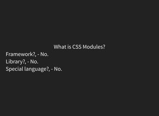CSS Modules | PDF