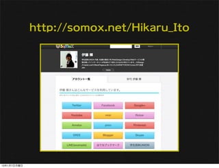 http://somox.net/Hikaru_Ito




13年1月7日月曜日
 