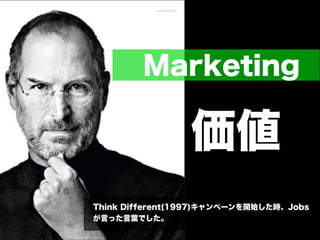 Marketing

                 
Think Different(1997)ک`_ʼrJobs
Ԥä~Ǥ
 