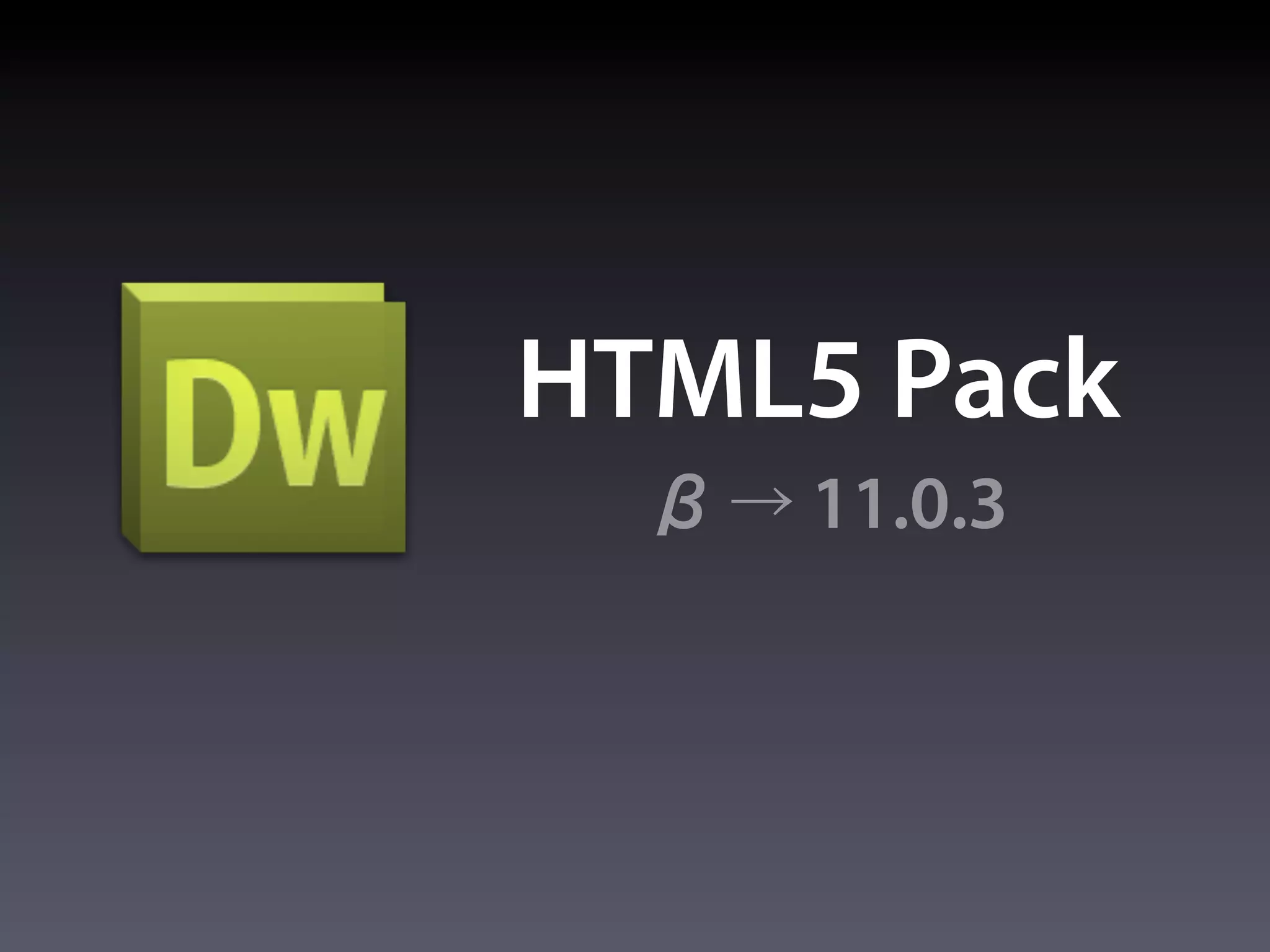 HTML5 Pack
    11.0.3
 
