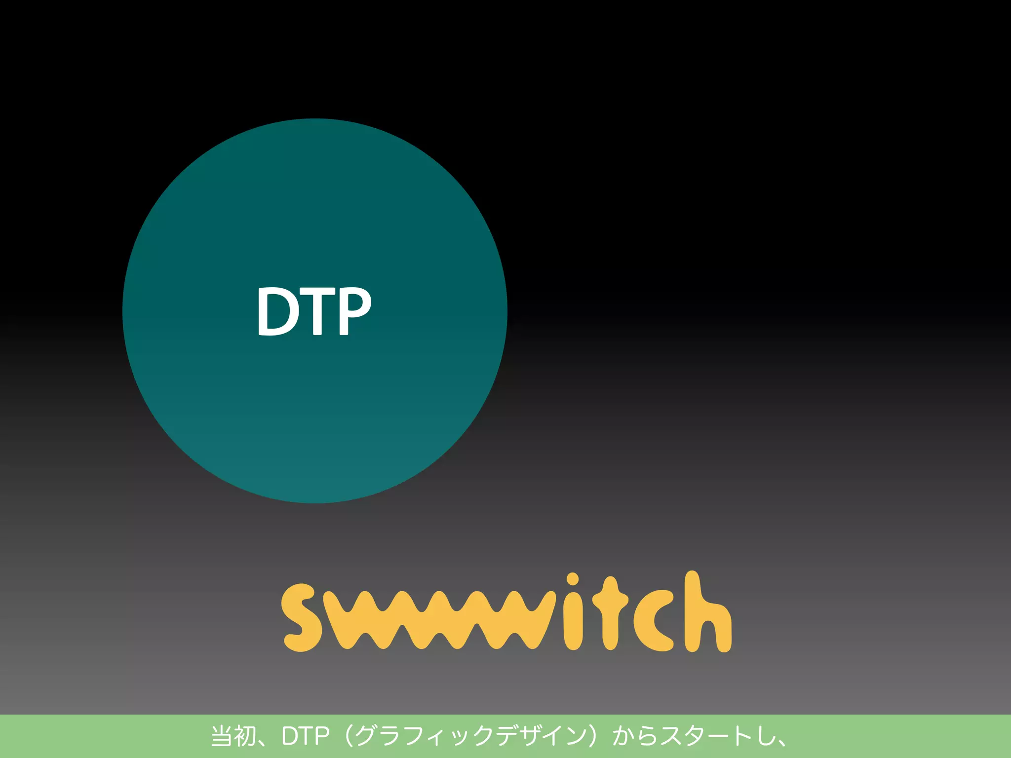当初、DTP（グラフィックデザイン）からスタートし、

 