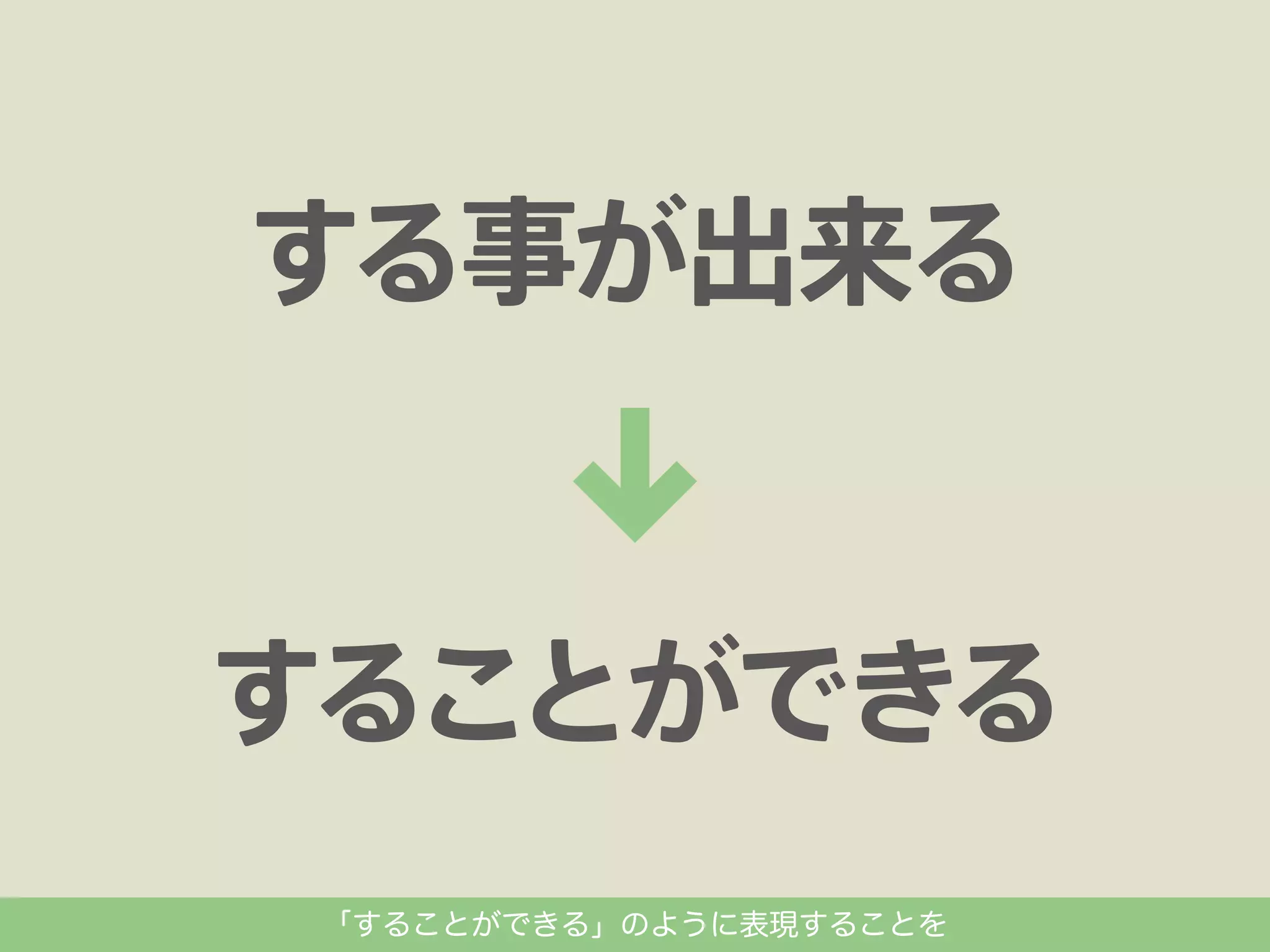 「することができる」のように表現することを

 