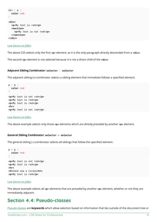 Css notes for professionals | PDF