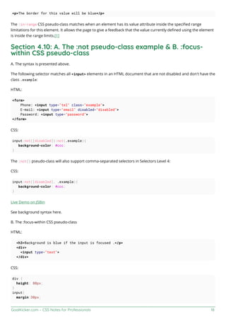 Css notes for professionals | PDF