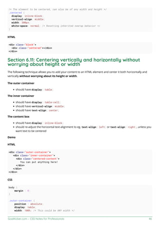 Css notes for professionals | PDF