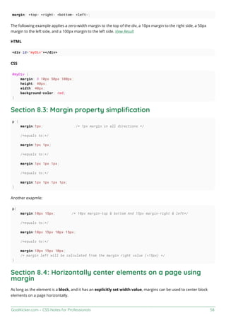 Css notes for professionals | PDF