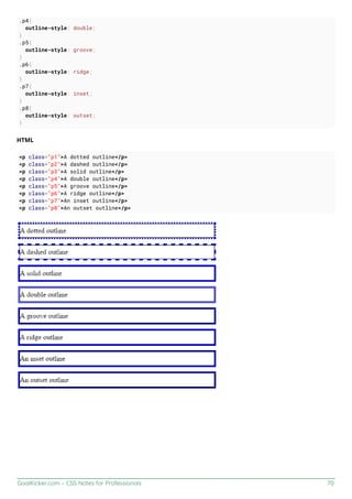 Css notes for professionals | PDF